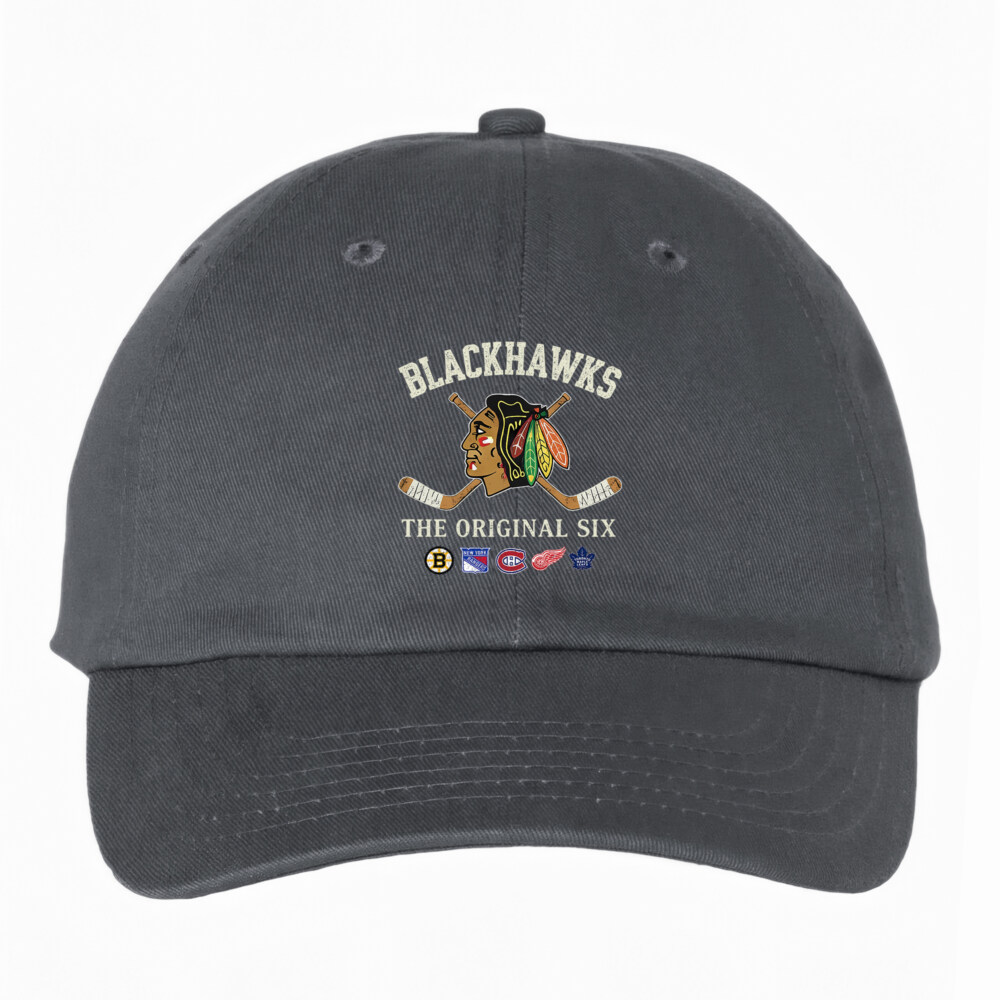CHICAGO BLACKHAWKS - Bio-Washed Classic Dad Hat - The Original Six