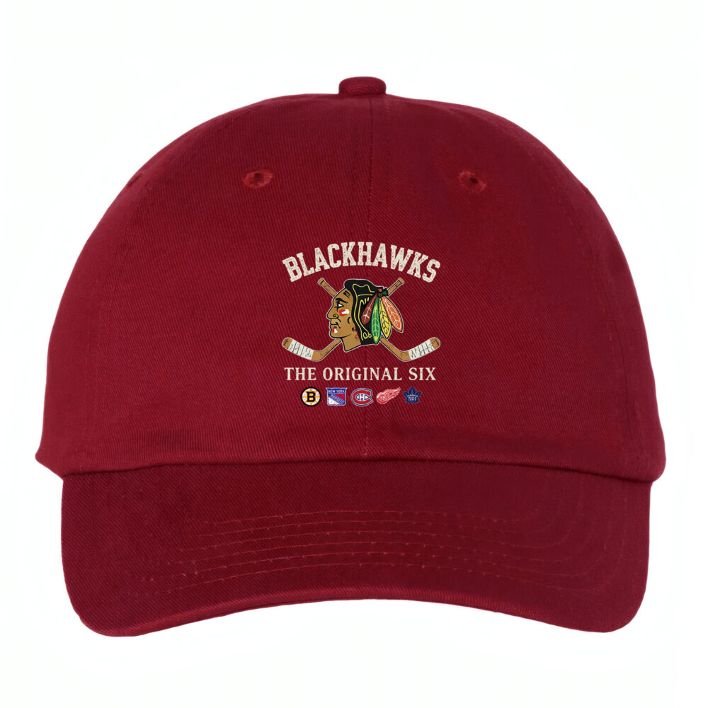 CHICAGO BLACKHAWKS - Bio-Washed Classic Dad Hat - The Original Six