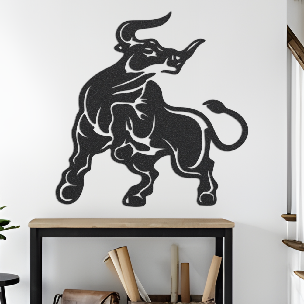 Metal Bull Sign, Metal Nature Sign, Housewarming Gift, Wedding Gift, Metal Sign, Metal Gift, Home Decor, Backyard Sign, Metal Wall Art
