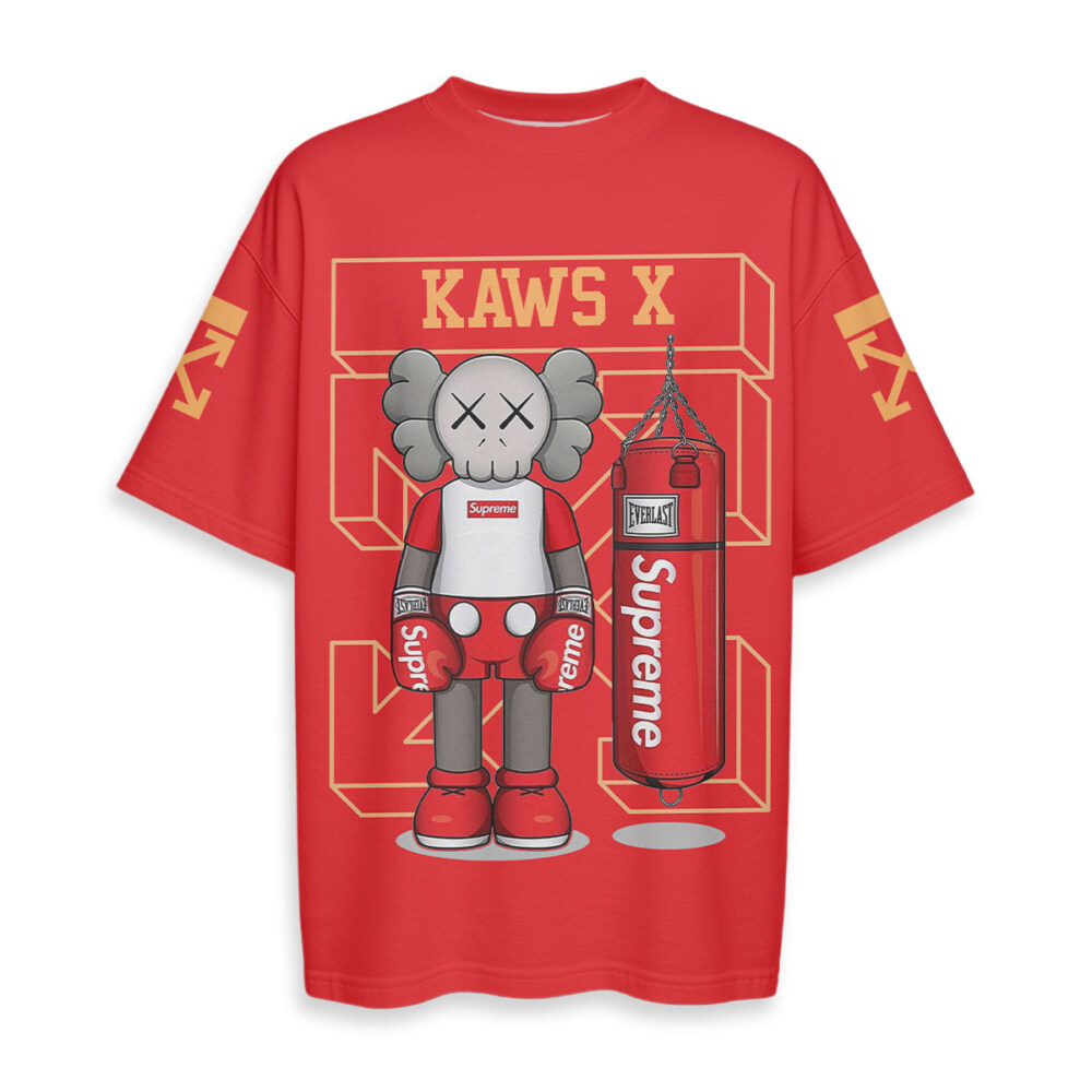 OFF WHITE x Supreme x Kaws - Boxy Drop-Shoulder Tee - Streetwear Fashion
