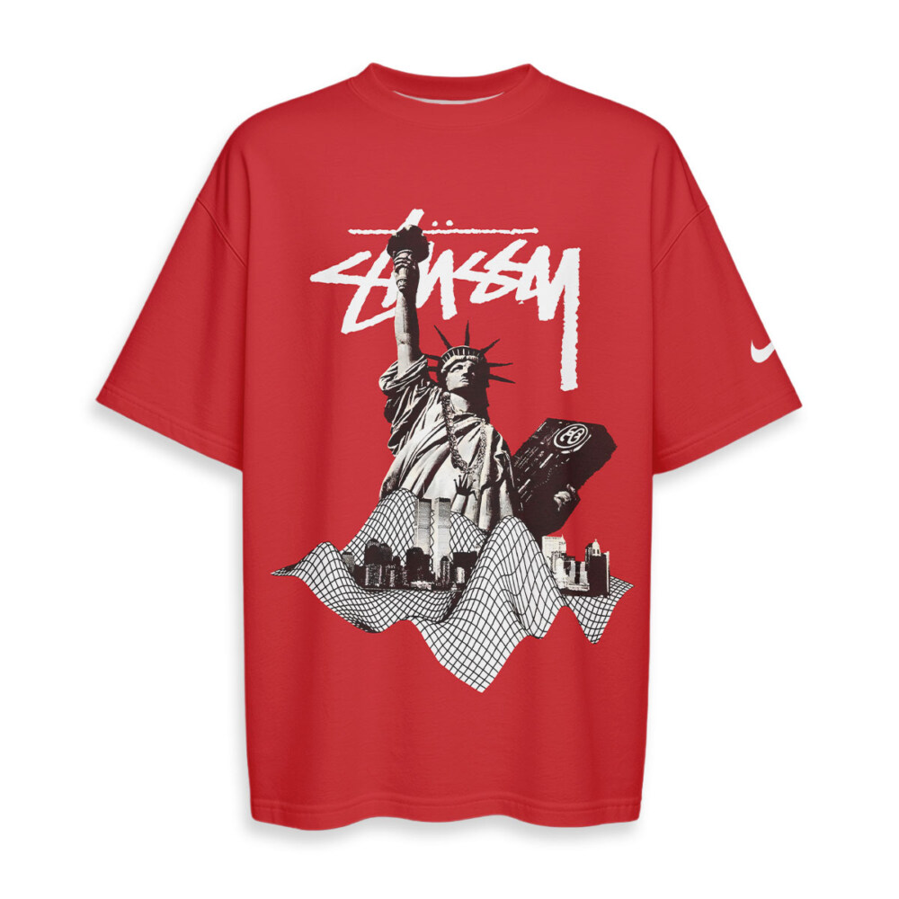 Stussy - Boxy Drop-Shoulder Tee - Streetwear Fashion