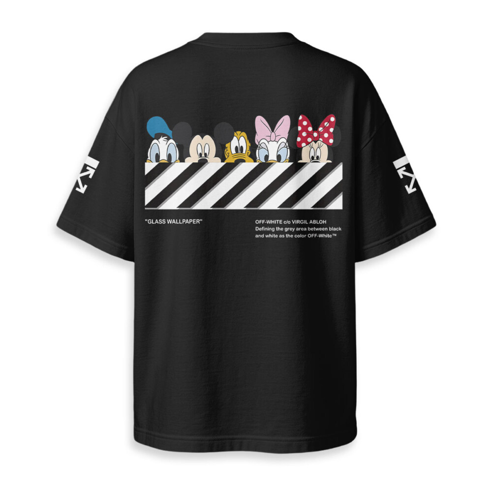 OFF WHITE x Disney - Boxy Drop-Shoulder Tee - Streetwear Fashion