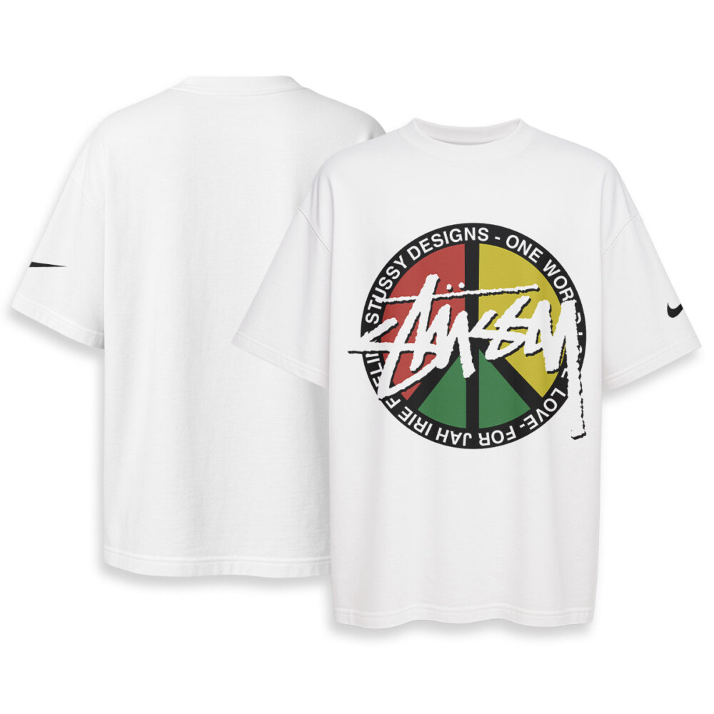 Stussy Y2K - Boxy Drop-Shoulder Tee - Streetwear Fashion