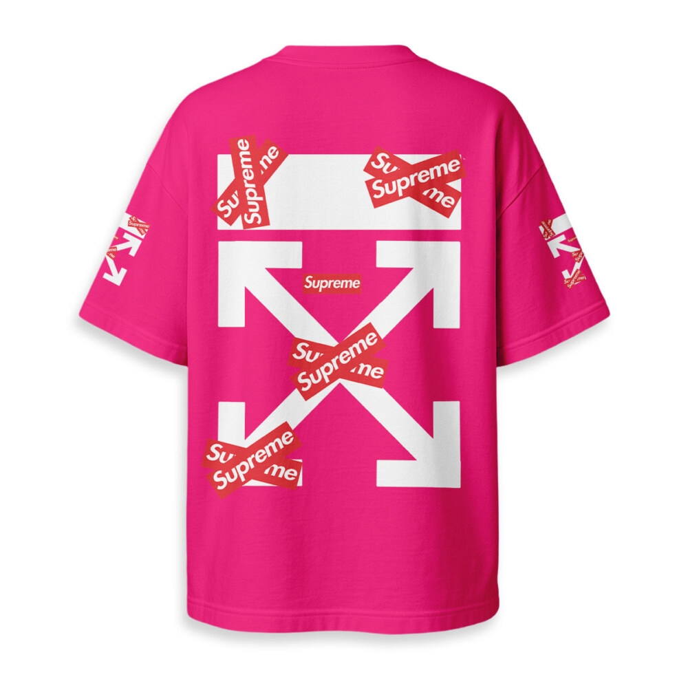 OFF WHITE x Supreme x Kaws - Boxy Drop-Shoulder Tee - Streetwear Fashion