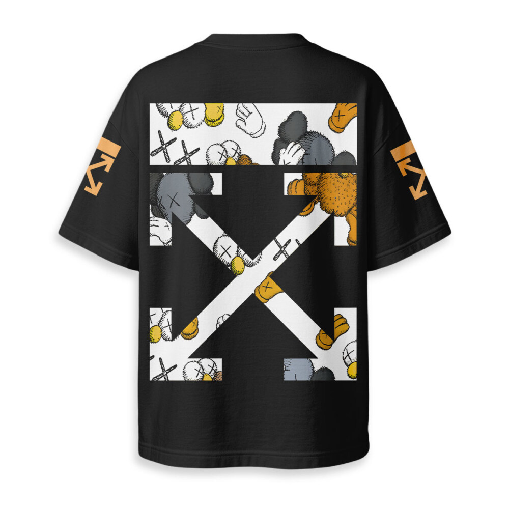 OFF WHITE x Supreme x Kaws - Boxy Drop-Shoulder Tee - Streetwear Fashion