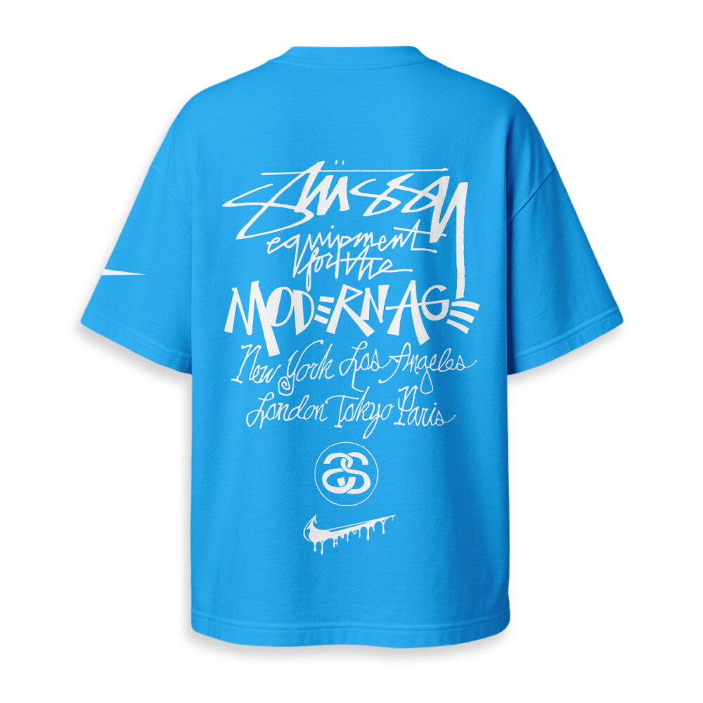 Stussy NIKE - Boxy Drop-Shoulder Tee - Streetwear Fashion