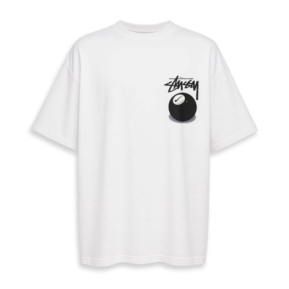 STUSSY, NIKE - Boxy Drop-Shoulder Tee - Streetwear Fashion