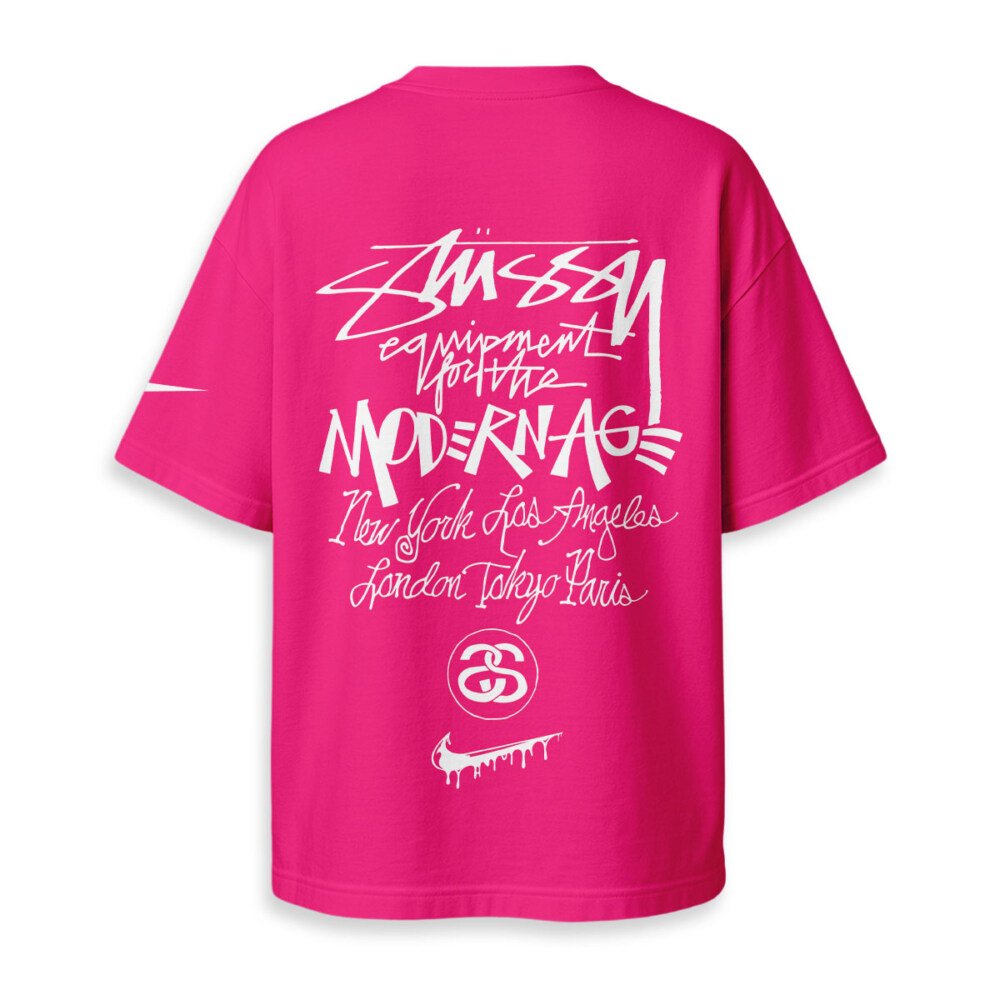 Stussy NIKE - Boxy Drop-Shoulder Tee - Streetwear Fashion