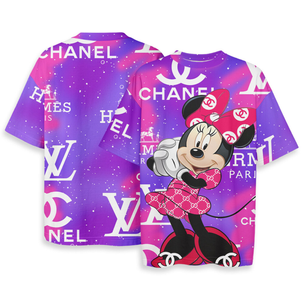 LOUIS VUITTON x Minnie Mouse - Boxy Drop-Shoulder Tee - Streetwear Fashion