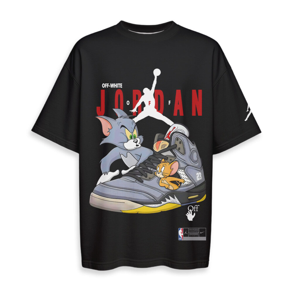 JORDAN Sneaker - Boxy Drop-Shoulder Tee - Streetwear Fashion