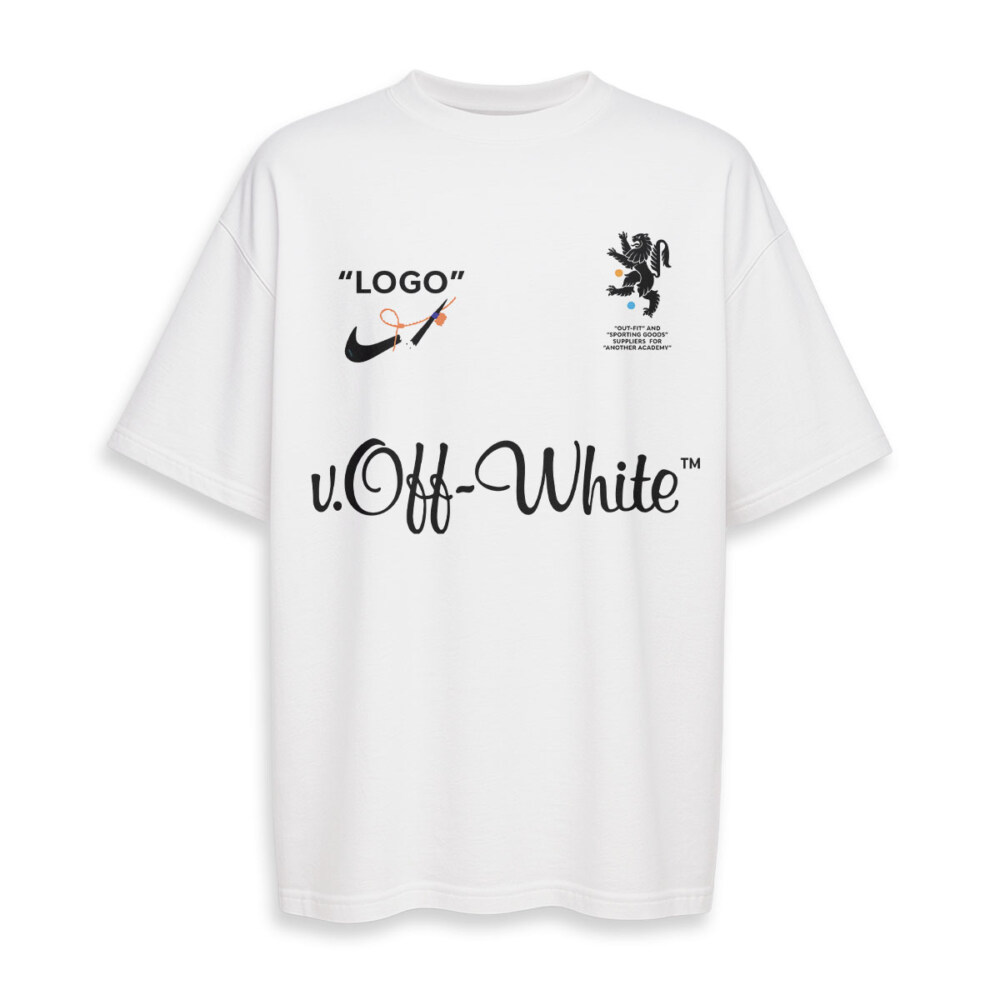 OFF WHITE, NIKE - Boxy Drop-Shoulder Tee - Streetwear Fashion
