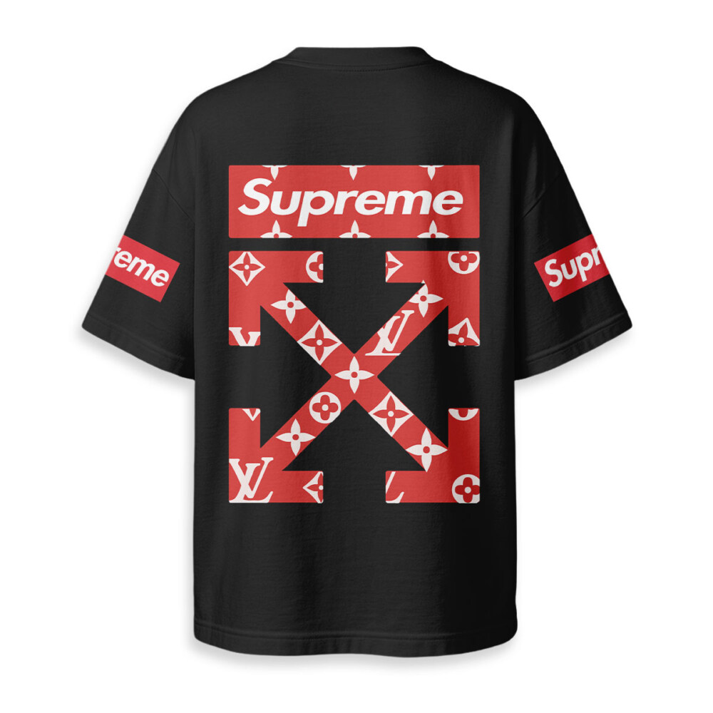 OFF WHITE x Supreme x Kaws - Boxy Drop-Shoulder Tee - Streetwear Fashion