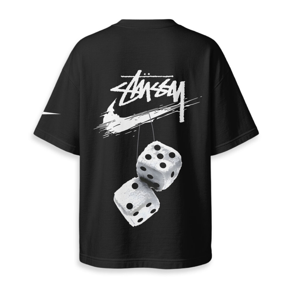 STUSSY, NIKE - Boxy Drop-Shoulder Tee - Streetwear Fashion