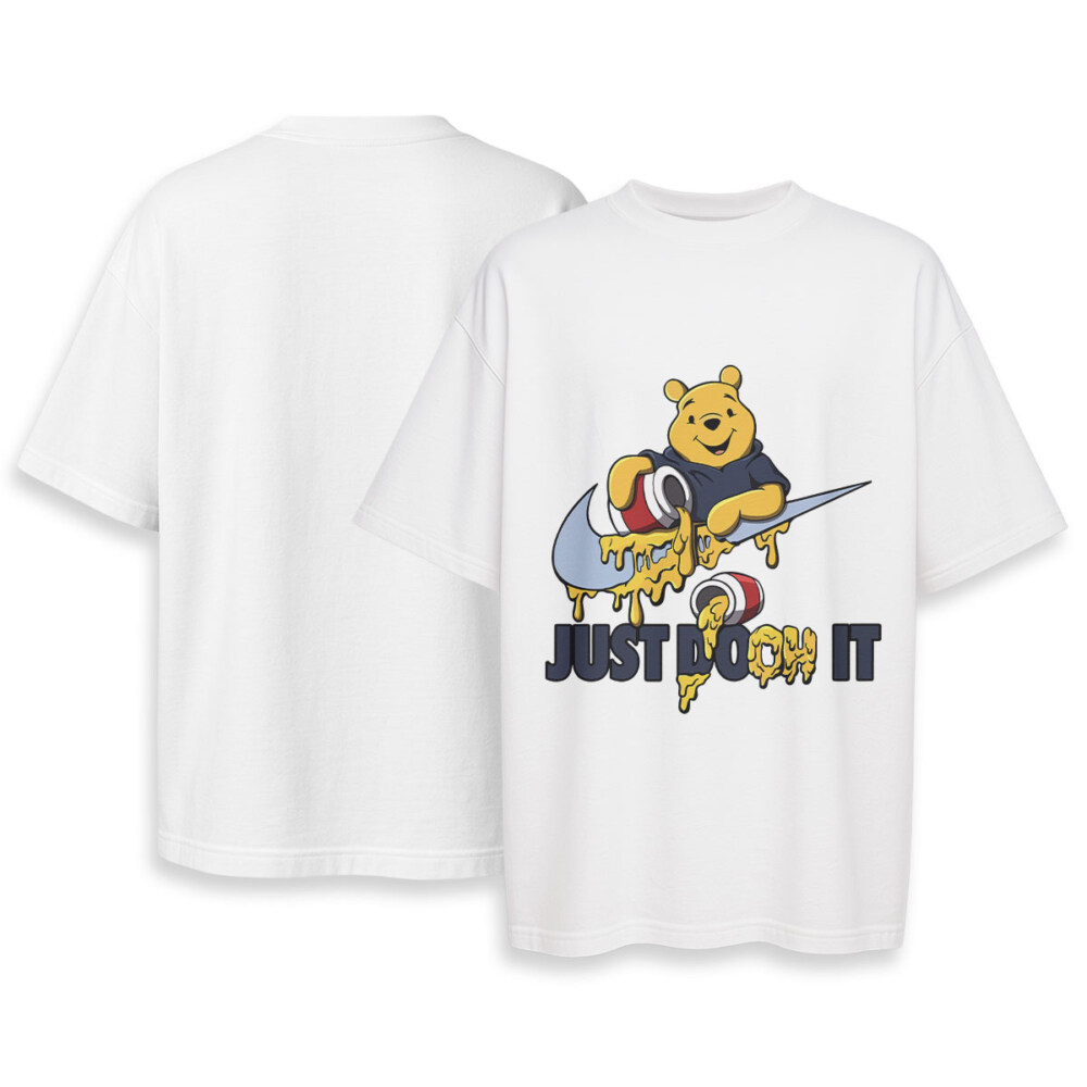 NIKE, Pooh Bear - Boxy Drop-Shoulder Tee - Streetwear Style
