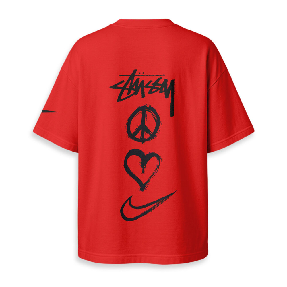 STUSSY, NIKE - Boxy Drop-Shoulder Tee - Streetwear Fashion