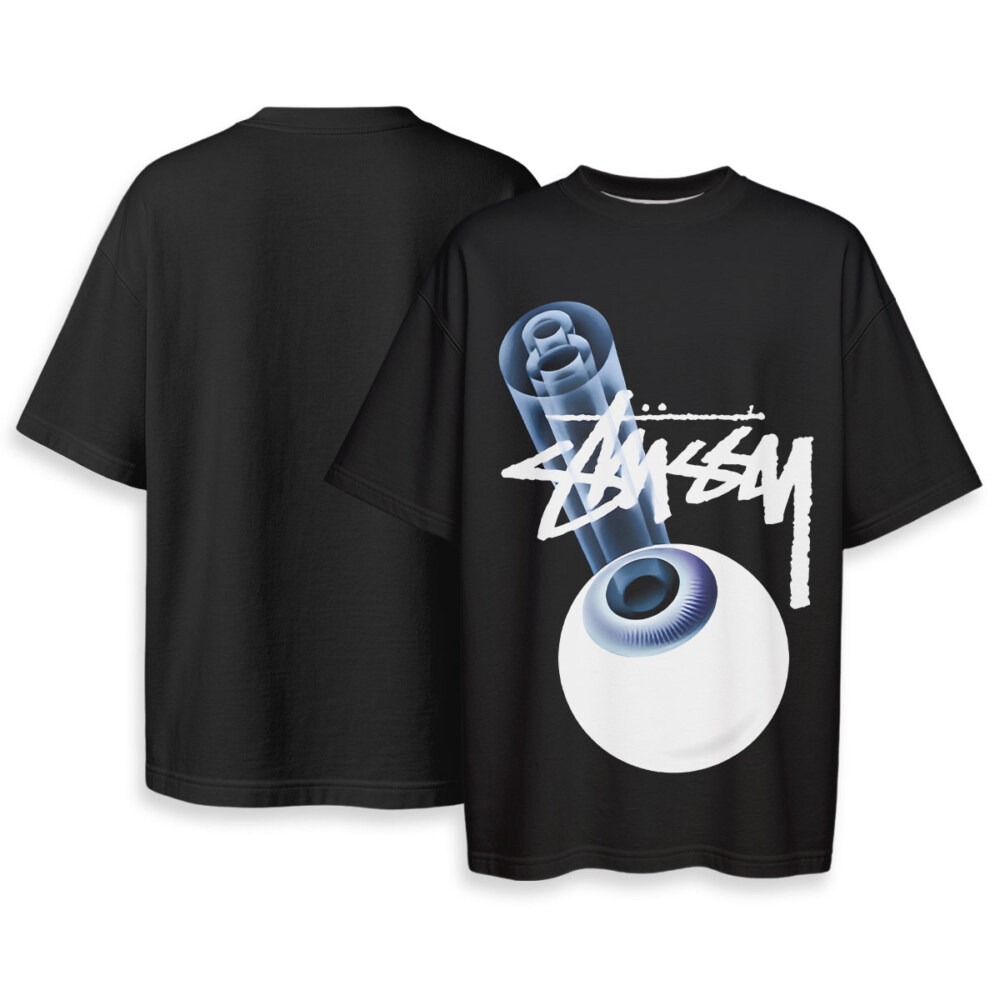 STUSSY - Boxy Drop-Shoulder Tee - Streetwear Fashion