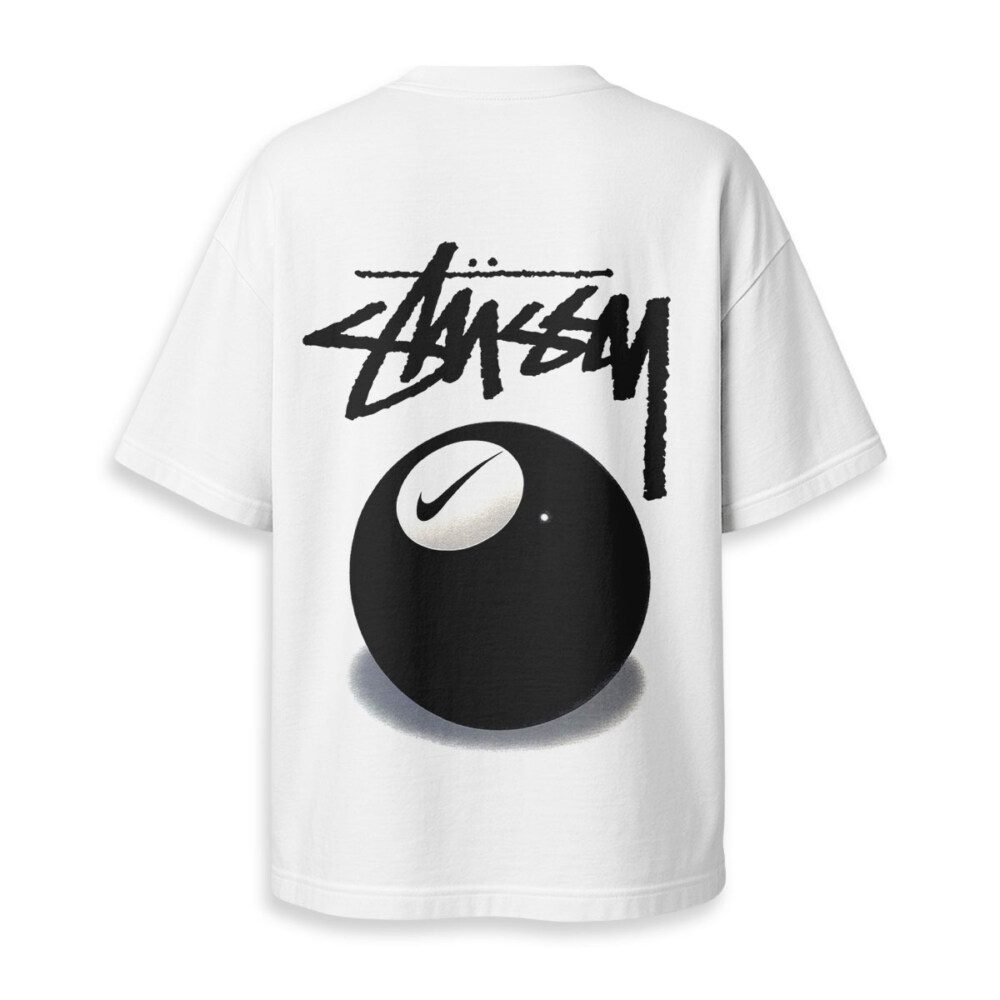 STUSSY, NIKE - Boxy Drop-Shoulder Tee - Streetwear Fashion