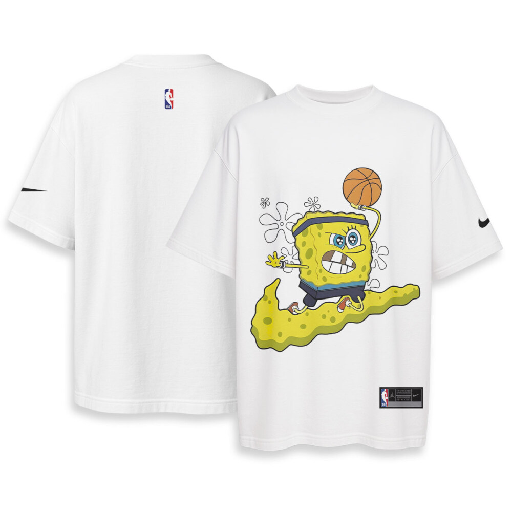 Spongebob NIKE Basketball - Boxy Drop-Shoulder Tee - Streetwear Fashion