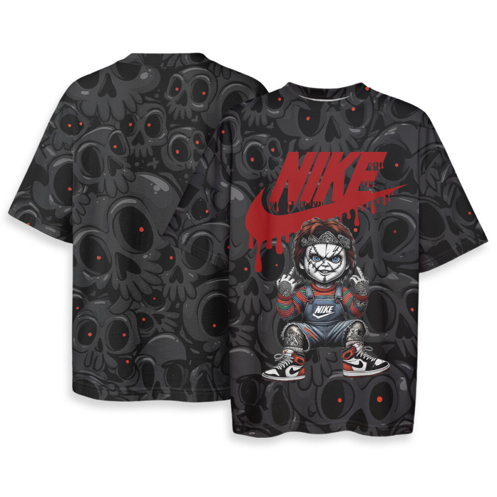 NIKE x Chucky - Boxy Drop-Shoulder Tee - Streetwear Fashion