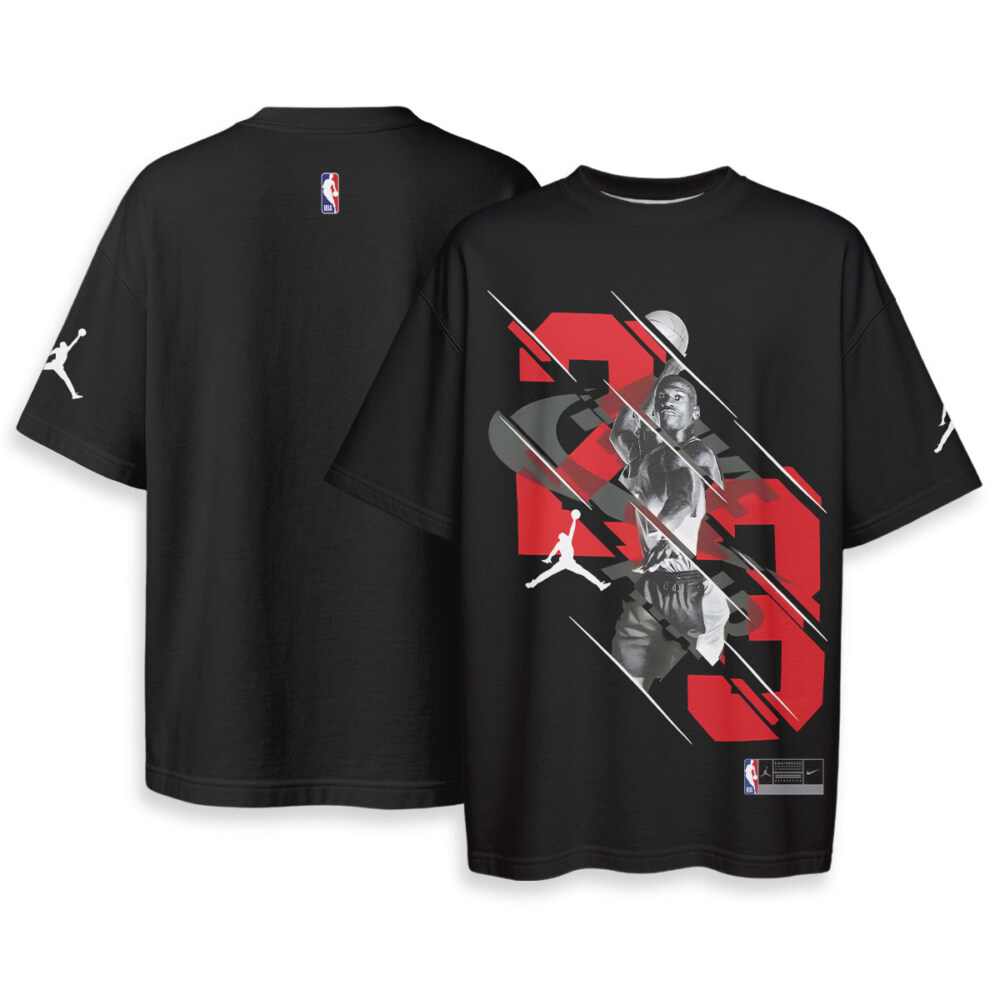 Jordan Street Style - Boxy Drop-Shoulder Tee - Streetwear Fashion