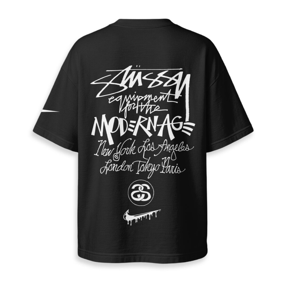 Stussy NIKE - Boxy Drop-Shoulder Tee - Streetwear Fashion
