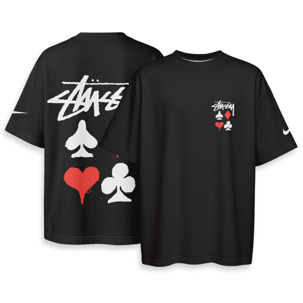 Stussy - Boxy Drop-Shoulder Tee - Streetwear Fashion