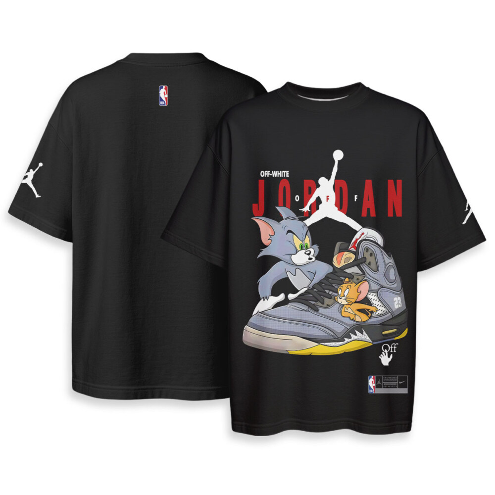 JORDAN Sneaker - Boxy Drop-Shoulder Tee - Streetwear Fashion
