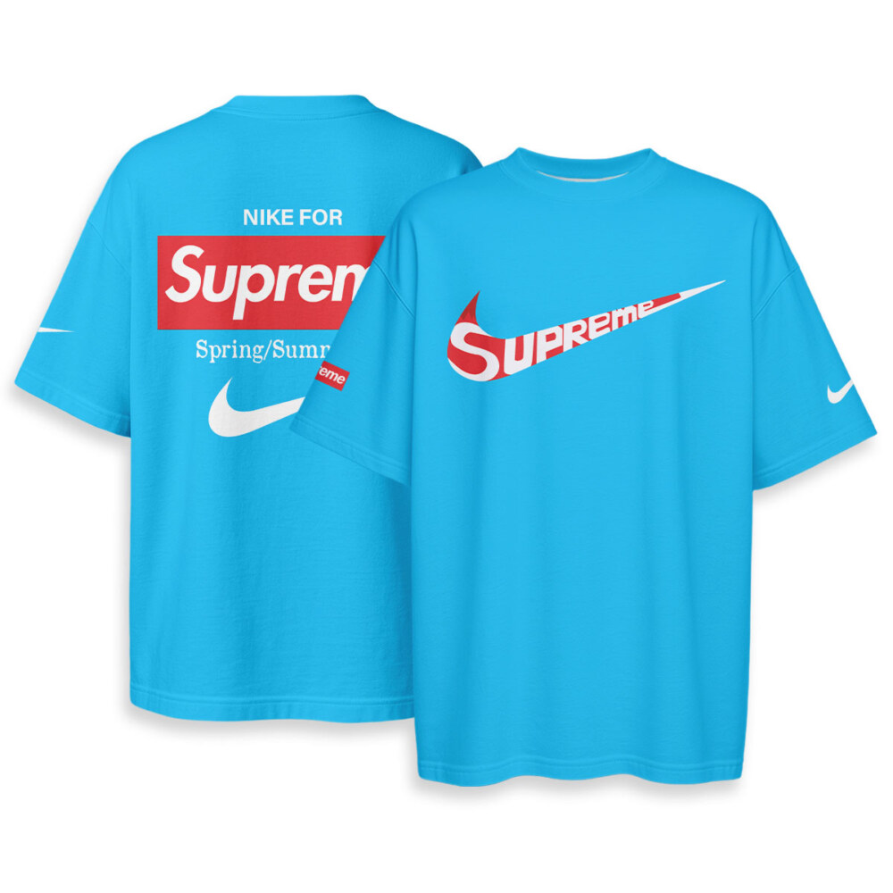 Supreme x NIKE - Boxy Drop-Shoulder Tee - Streetwear Fashion