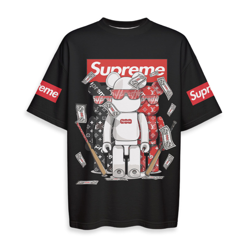 OFF WHITE x Supreme x Kaws - Boxy Drop-Shoulder Tee - Streetwear Fashion