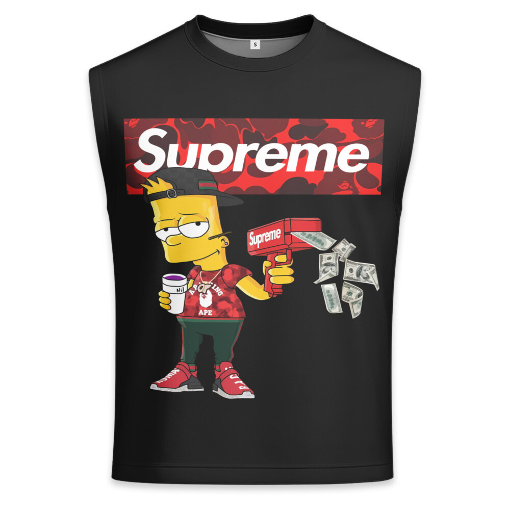 Bart Simpson x Supreme x Bape - Men's Premium Tank - Regular Fit