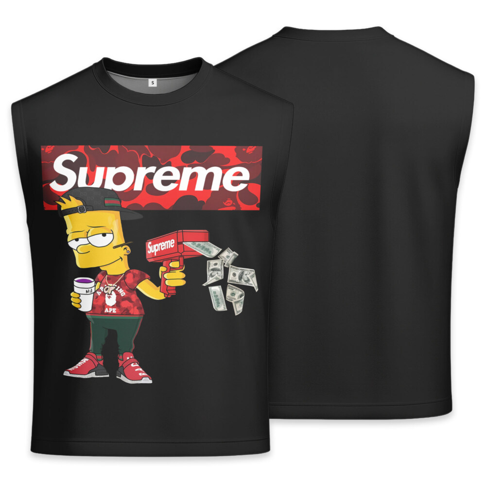 Bart Simpson x Supreme x Bape - Men's Premium Tank - Regular Fit