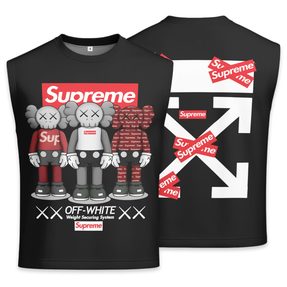 Off White x Supreme x Kaws - Men's Premium Tank - Regular Fit