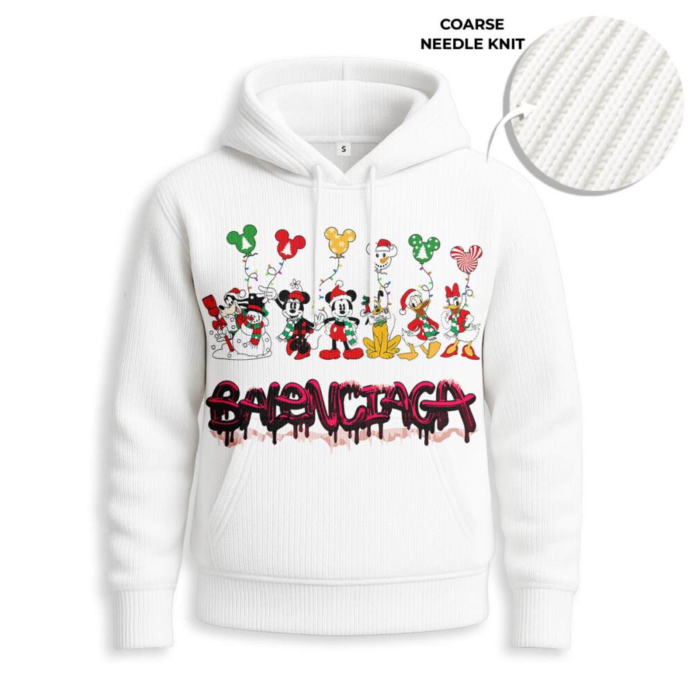 BALENCIAGA, Disney Christmas - Knitted Unisex Hoodie