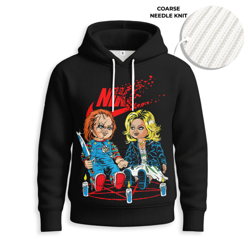 NIKE, Chucky Halloween - Knitted Unisex Hoodie
