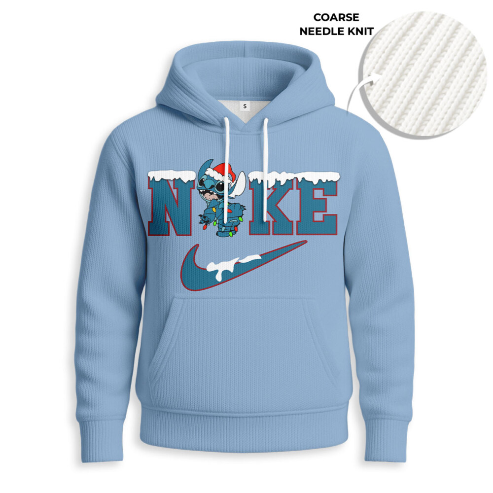 NIKE, Stitch Christmas - Knitted Unisex Hoodie