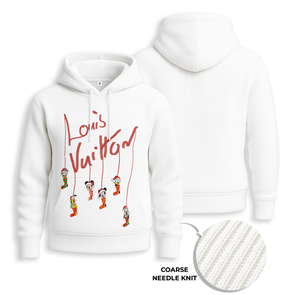 LOUIS VUITTON, Disney Christmas - Knitted Unisex Hoodie
