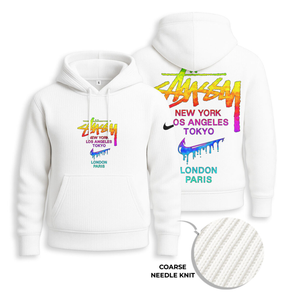 STUSSY, NIKE - Knitted Unisex Hoodie
