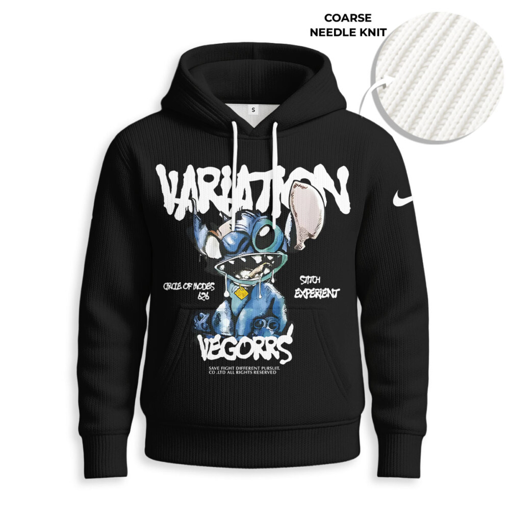 Stitch Halloween - Knitted Unisex Hoodie