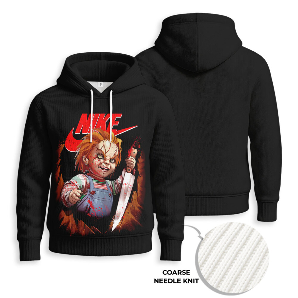 NIKE, Chucky Halloween - Knitted Unisex Hoodie