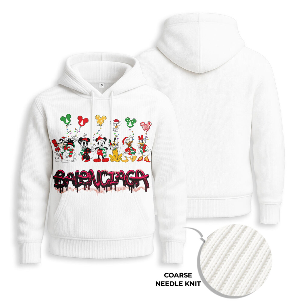 BALENCIAGA, Disney Christmas - Knitted Unisex Hoodie