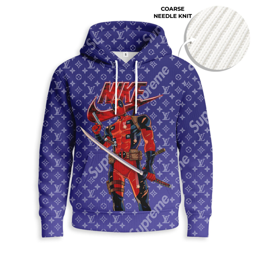 NIKE, LV, Supreme, Deadpool - Knitted Unisex Hoodie