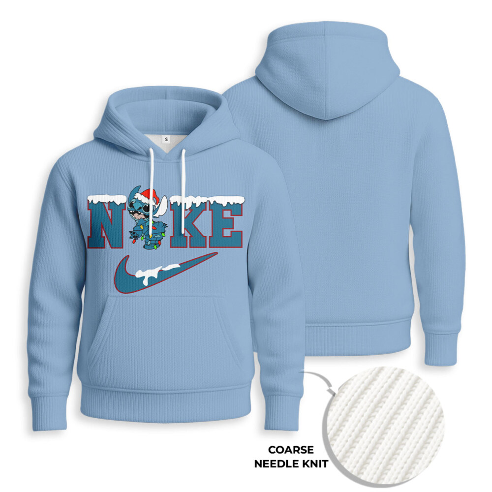 NIKE, Stitch Christmas - Knitted Unisex Hoodie