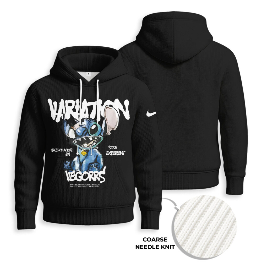 Stitch Halloween - Knitted Unisex Hoodie