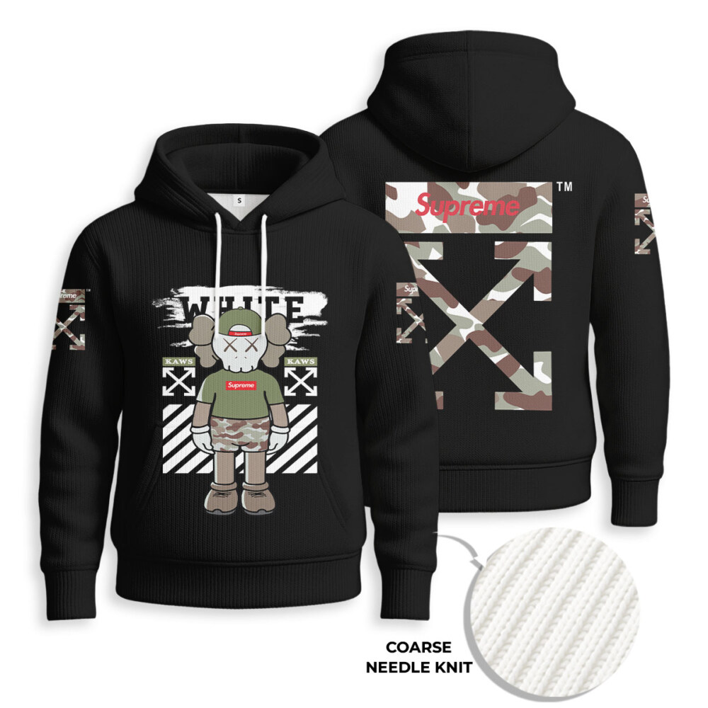 OFF WHITE, SUPREME, Kaws - Knitted Unisex Hoodie