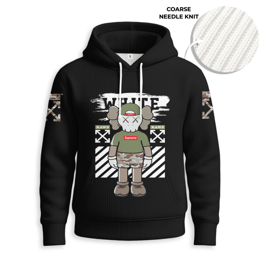 OFF WHITE, SUPREME, Kaws - Knitted Unisex Hoodie