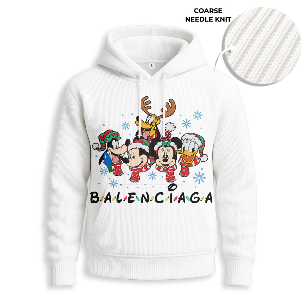 BALENCIAGA, Disney Christmas - Knitted Unisex Hoodie