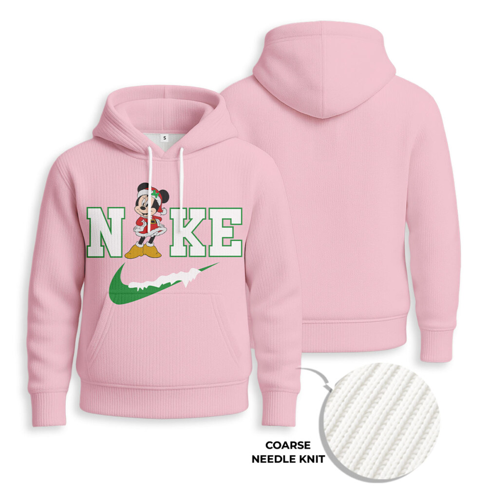 NIKE, Minnie Mouse Christmas - Knitted Unisex Hoodie