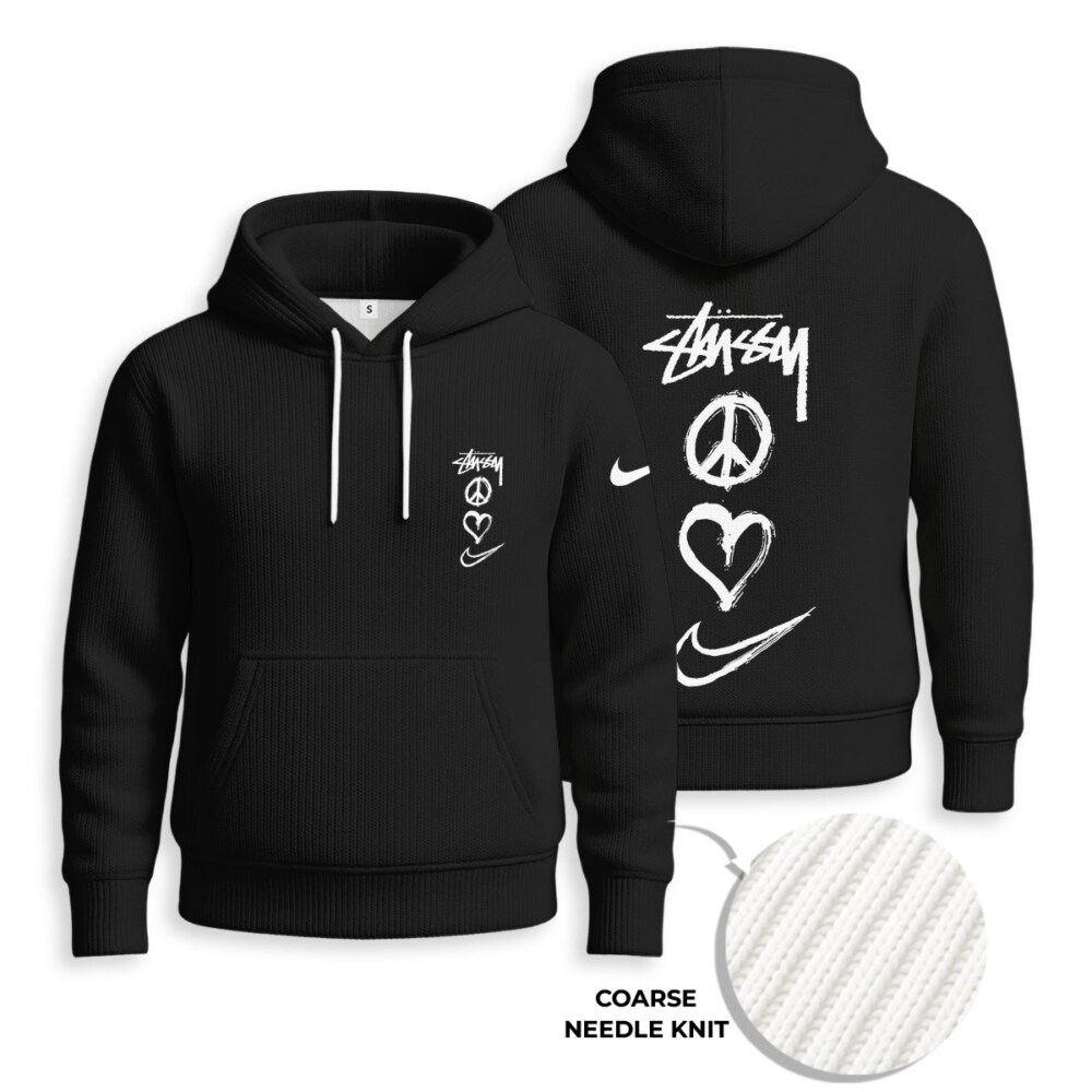 STUSSY, NIKE - Knitted Unisex Hoodie