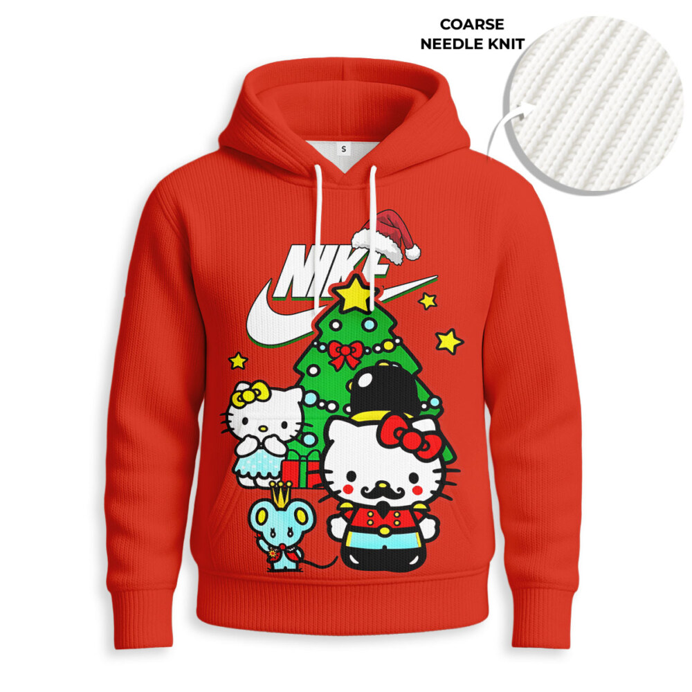 NIKE, Hello Kitty Christmas - Knitted Unisex Hoodie