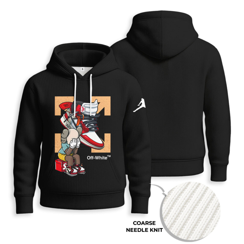Kaws, Off-White, Supreme - Knitted Unisex Hoodie